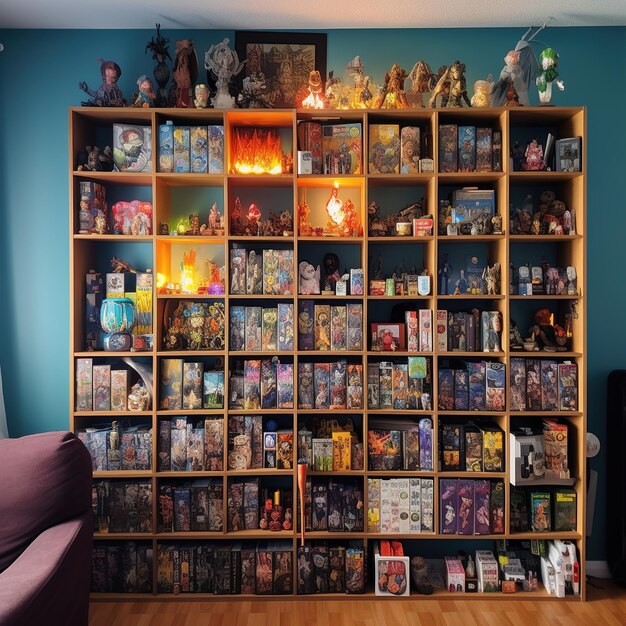 A shelf filled with various collectible items, including limited edition figures, comic books in protective cases, and autographed memorabilia, all neatly arranged and displayed with pride.