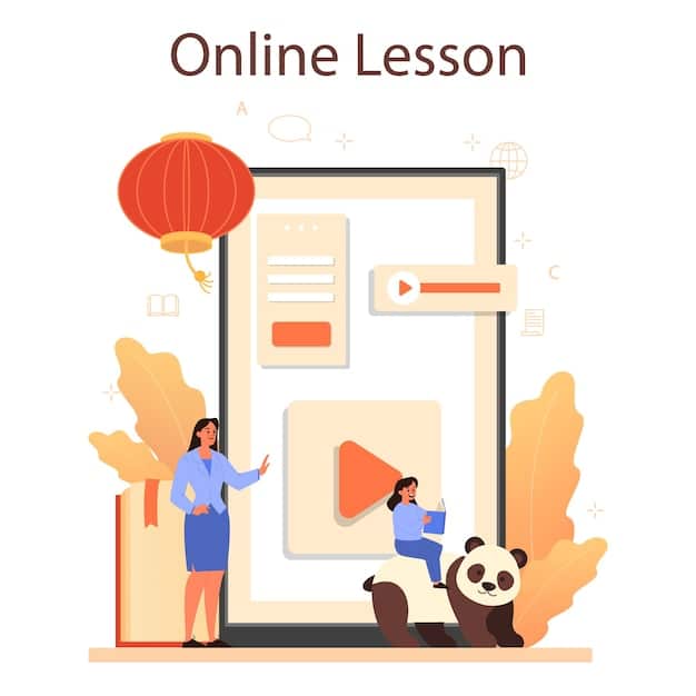 An illustration showcasing the AI-powered features of a Korean language learning app. The illustration should depict a friendly AI tutor interacting with a user on a smartphone screen, providing personalized feedback and guidance.
