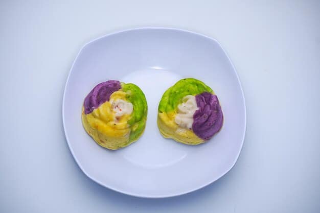A beautifully arranged plate of colorful Songpyeon, Korean rice cakes, with various fillings. The plate is set against a traditional Korean background, highlighting the delicacy and artistry involved in making Songpyeon.