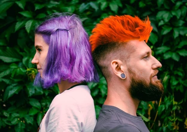 A split image showing before and after shots of someone dyeing their hair a vibrant color inspired by K-Pop idols, such as a bright pink or electric blue. Highlight the process and the striking transformation.