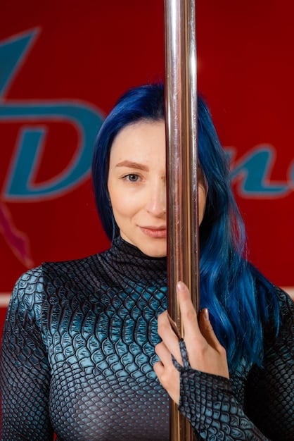 A close-up shot of the lead actress in 