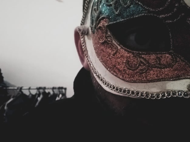 A close-up shot of a cosplayer's detailed costume, highlighting intricate craftsmanship and attention to detail. The cosplayer is partially visible, with focus on the costume's texture and design.