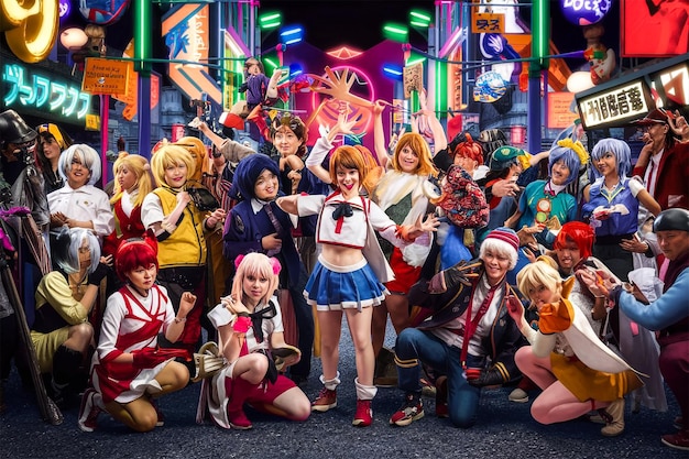 A collage showcasing various popular anime titles that Funimation is known for dubbing, such as 