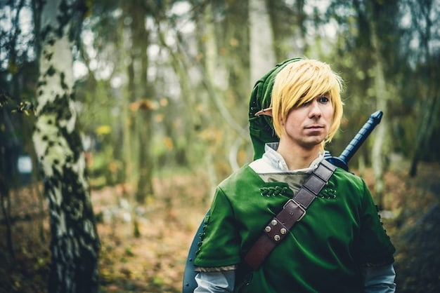 A cosplayer dressed as a character from the video game 
