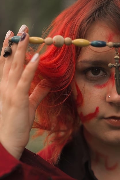 A close-up shot of a cosplayer meticulously crafting a detailed prop. The cosplayer is focused and uses a variety of tools and materials.