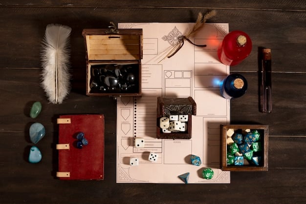 Overhead shot of a modern board game setup on a coffee table, with colorful components, dice, and player boards, emphasizing the visual appeal and intricate design of contemporary tabletop games.