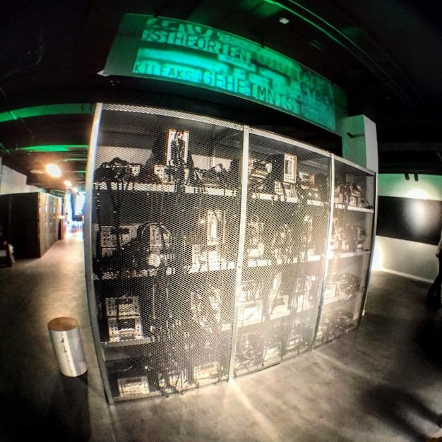 A modern exhibit inside the Computer History Museum in Mountain View, California, showcasing vintage computers and interactive displays that tell the story of the digital revolution.