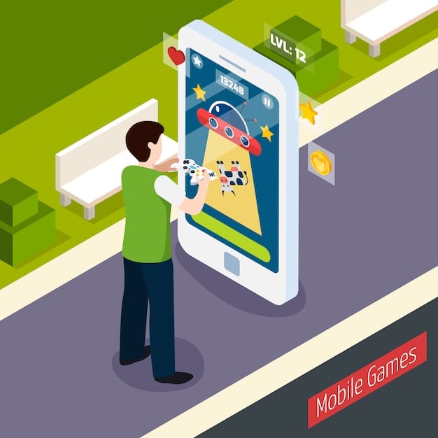 A person using a mobile app on their smartphone to navigate the Comic Con convention center. The app displays an interactive map with highlighted booths and panel locations.