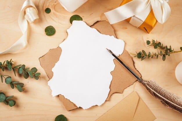 A close-up of wedding invitations designed with a Lord of the Rings-inspired map and calligraphy, showing details like the wedding date and location disguised as Middle-earth landmarks.