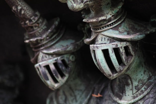 A close-up shot of a cosplayer's meticulously crafted armor, focusing on the textures, weathering, and intricate details. Soft, diffused lighting accentuates the craftsmanship, and the background is subtly blurred to keep the viewer's attention on the armor.