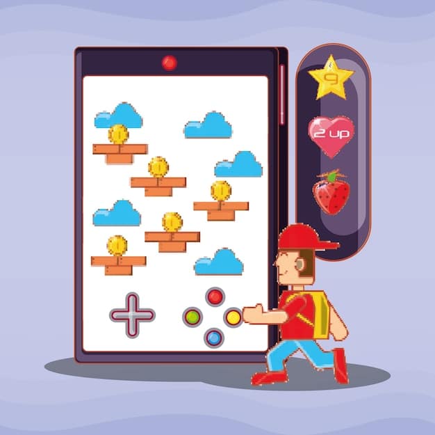 A screenshot from a fast-paced mobile game showcasing vibrant graphics, multiple on-screen elements such as timers, scores, and power-up icons, with the player actively engaged with the game interface. The image conveys a sense of speed, excitement, and immediate interaction.