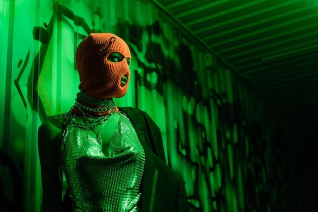 A dynamic shot of a cosplayer in vibrant costume striking a confident pose in front of a green screen, with various special effects and character-related imagery superimposed on the background.