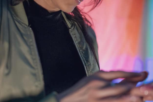 A close-up shot of a mobile phone screen displaying a K-Pop song streaming on a music platform like Spotify or Apple Music. The image should highlight the play button and the song's title along with the number of streams.