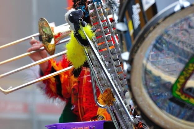 A collage showcasing various musical instruments and traditional attire from different cultures around the world, symbolizing the increasing diversity and fusion of global sounds within K-Pop music.