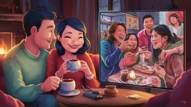 A screenshot from a popular K-Drama, showing a scene with characters engaged in a conversation. Korean subtitles are displayed at the bottom of the screen, overlaid on the image.