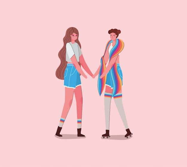 A side-by-side comparison of two outfits: one featuring a character in a K-drama wearing pastel colors and floral prints, and another showing an American influencer replicating the outfit with similar elements.