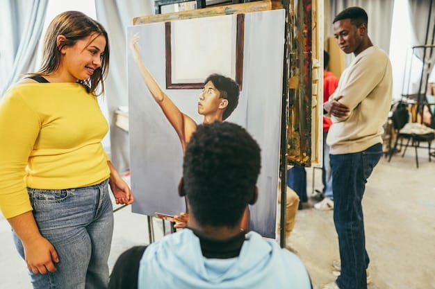 An image displaying parents from different cultures interacting and exchanging ideas during an educational event. The photo should be in a classroom or seminar setting.