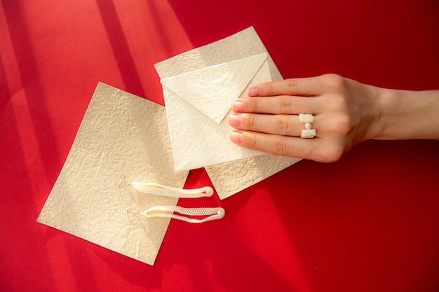 Close-up of a white envelope with a sum of money inside, ready to be given as a wedding gift at a Korean wedding.