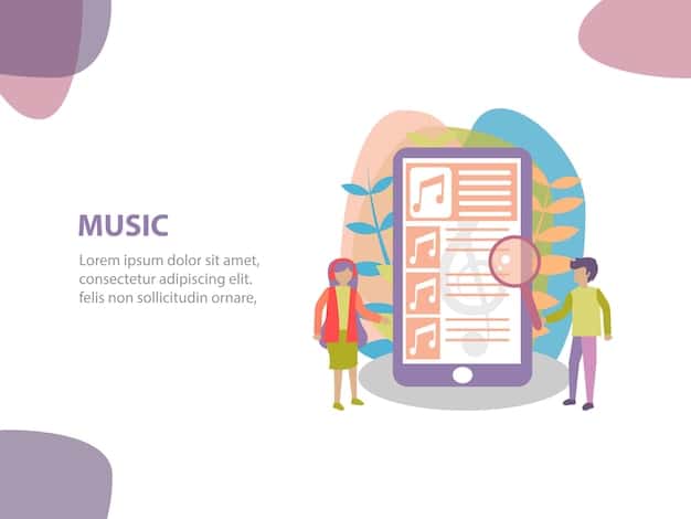 A graphic illustrating the process of obtaining a license to use copyrighted K-Pop music. The graphic shows steps like: 