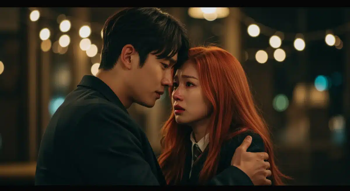 Emotional scene from the first three episodes of the new K-drama, highlighting character interaction.