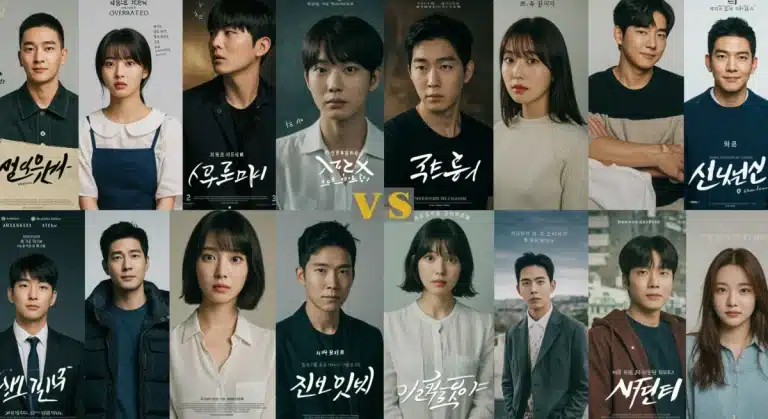Collage of 2024 K-drama posters representing overrated and underrated series