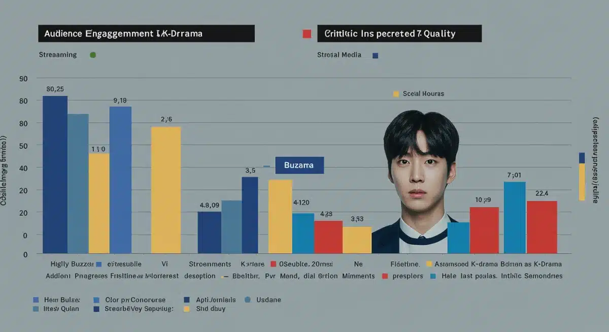 Bar chart comparing K-drama audience engagement metrics for popular vs. niche series