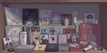 Collection of valuable K-Pop merchandise, including signed albums, rare photocards, and limited edition items, representing a smart investment for U.S. fans in 2025.