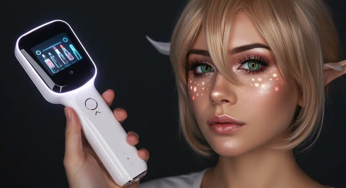 Holographic makeup application for K-Pop cosplay
