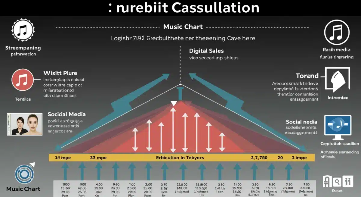 Infographic explaining music chart calculation components
