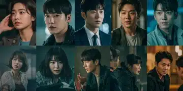 Dynamic collage showcasing the top 5 K-dramas of early 2025, highlighting diverse genres and captivating visuals for US viewers.