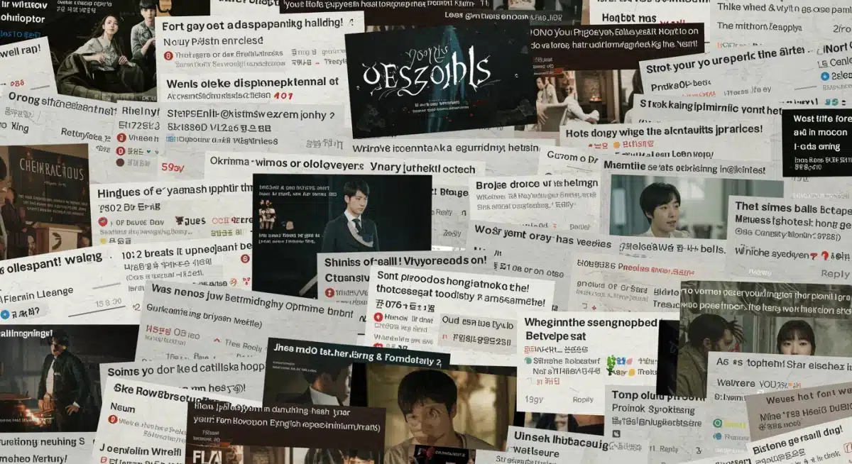 Collage of social media reactions to a K-drama ending, showing mixed fan opinions