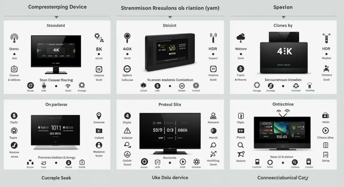 Comparison chart of various K-Drama streaming devices features