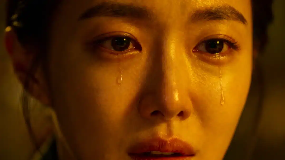 Actress delivering an emotional performance in a 2026 K-Drama, showcasing profound acting depth.