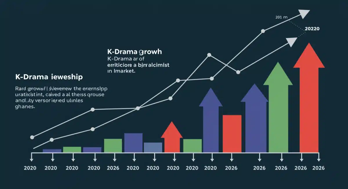 Infographic showing K-Drama growth in U.S. market from 2020 to 2026.