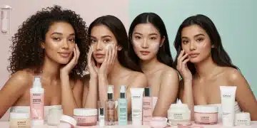 Women with glowing skin using Korean skincare products, representing the K-drama glow trend.