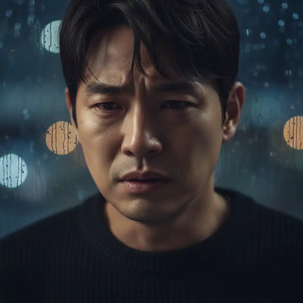 Intense close-up of a K-Drama character, conveying deep emotion and hinting at a complex narrative from an underrated Spring 2026 series.