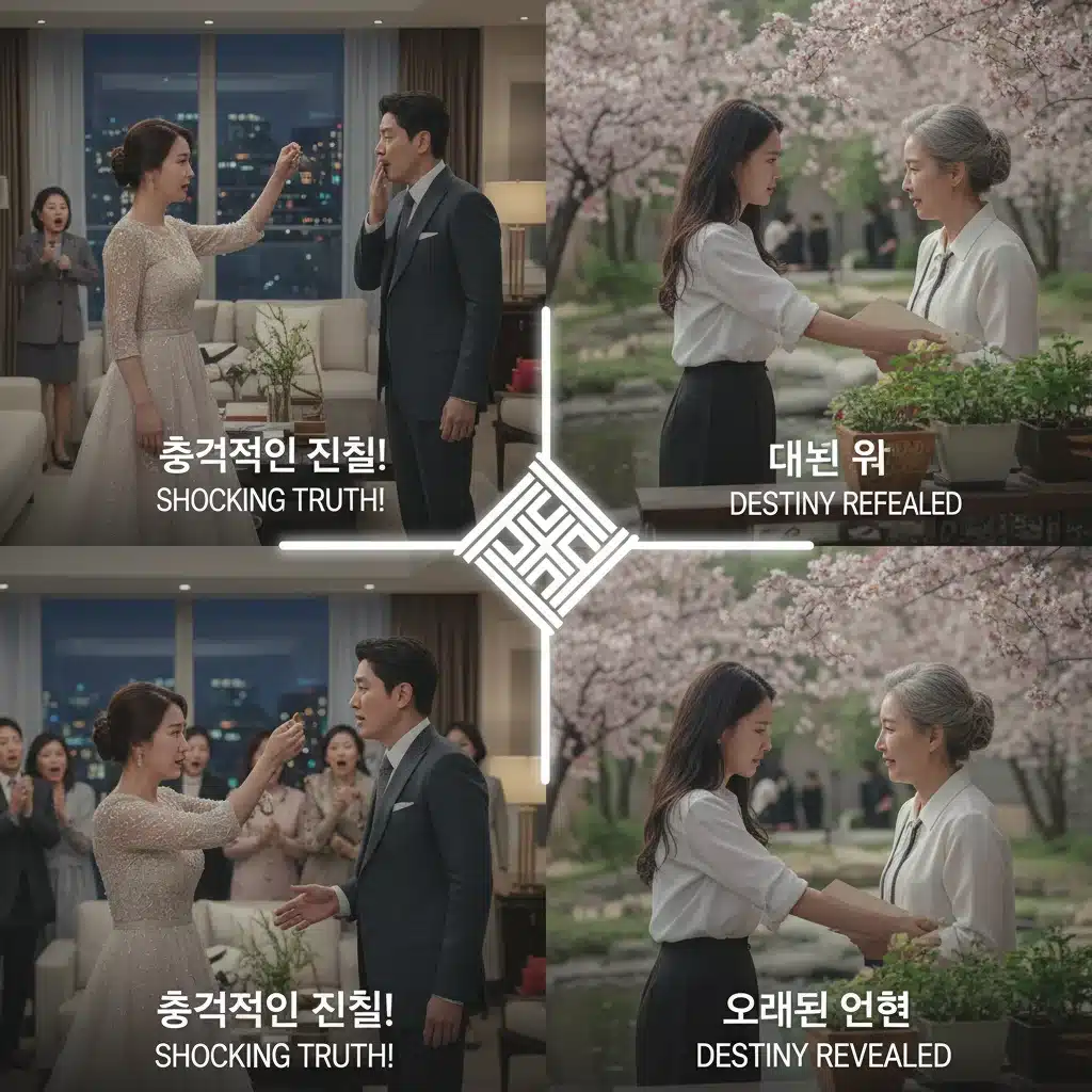 K-Drama characters revealing hidden identities and secret pasts