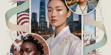 Korean and American models showcasing evolving beauty standards with radiant skin