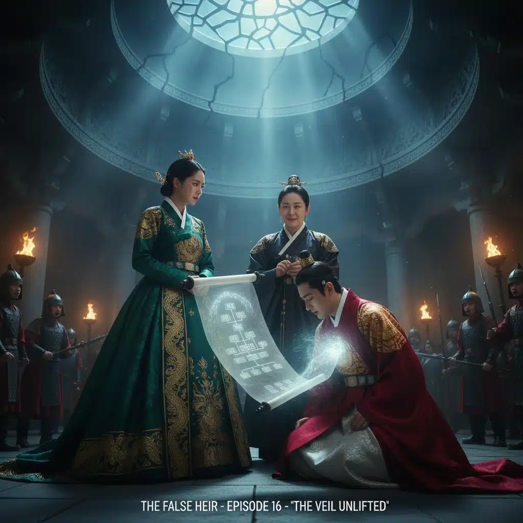Dramatic plot twist and grand reveal in a fantasy K-Drama's final episode.