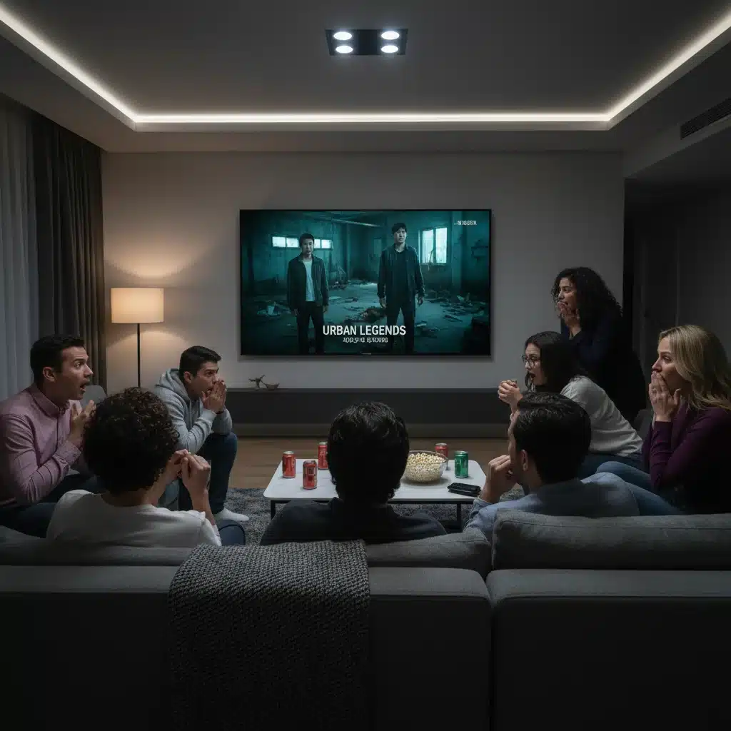 American audience reacting intensely to a scene from 'Urban Legends' K-Drama.