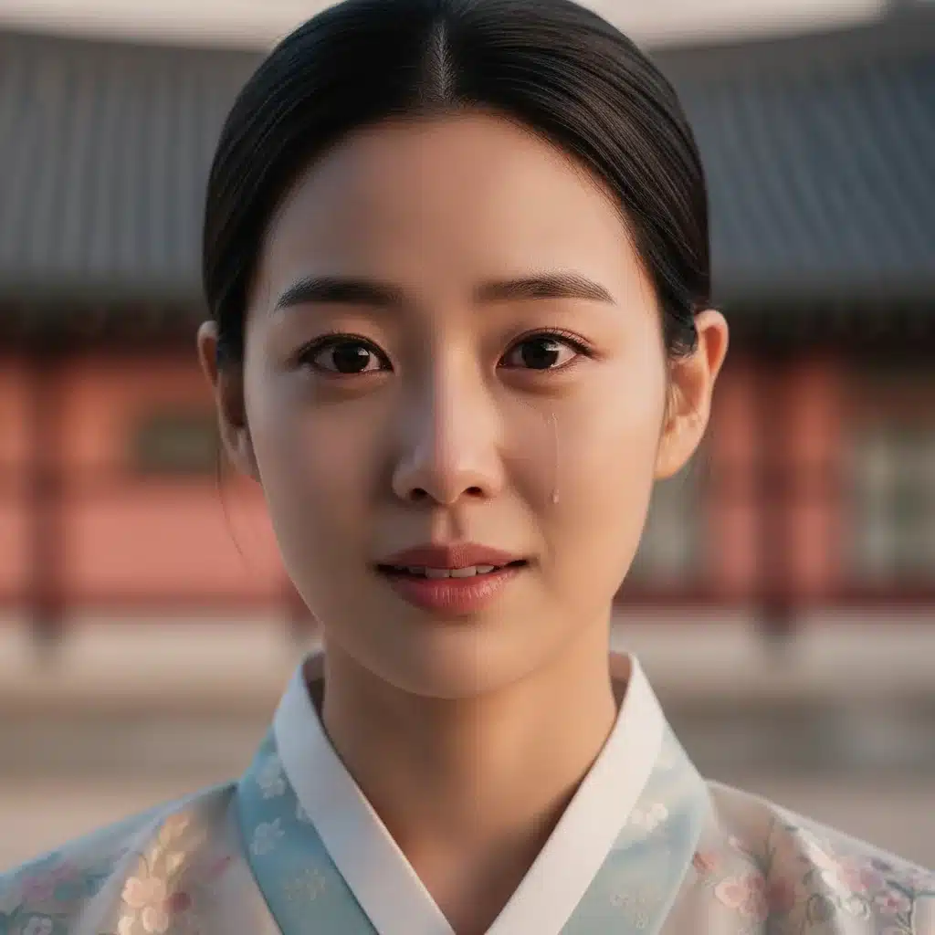 Lead actress from Seoul Serenade showing deep emotion
