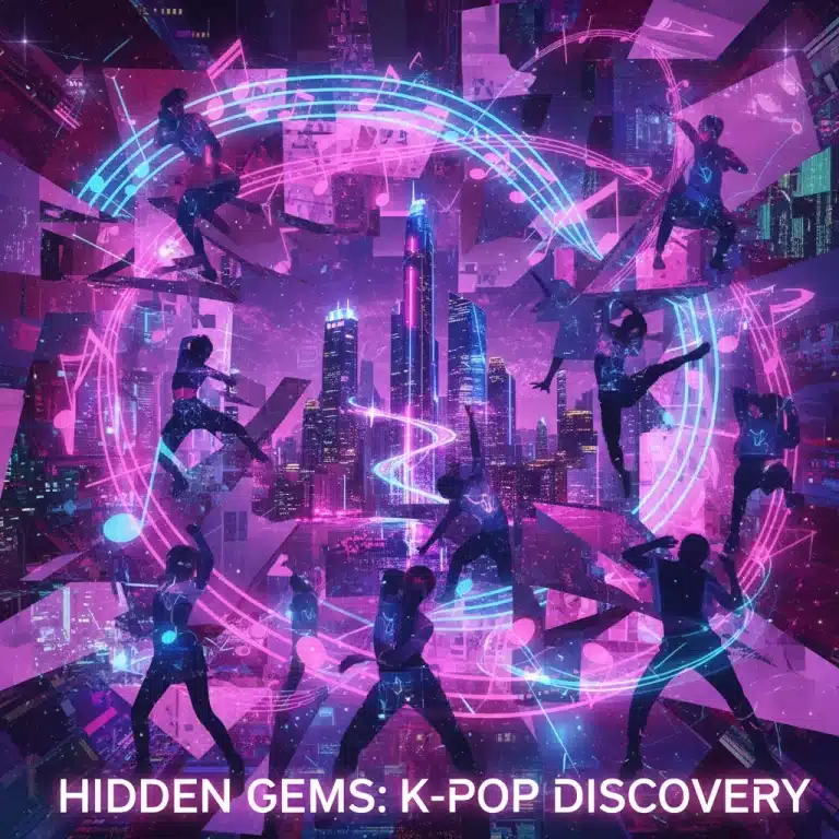 Vibrant collage representing underrated K-Pop tracks from 2025